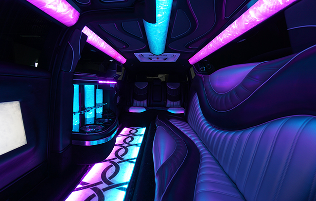 party limo with leather seats