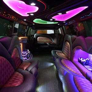 limo with disco lights